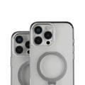 Levelo Verona Case for iPhone 16 Pro Max with Metal Kickstand Ring, ClearView Technology, Impact-Resistant Corners, MagSafe compatibility - Clear