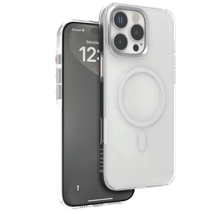 Levelo Allure PC Hard Case for iPhone 16 Pro with Impact-Resistant Corners, ClearView Technology, Metal Camera Ring, High-Quality PC Material, Ultra-Thin Design - Clear