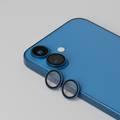 Levelo Duo Lens Protector for iPhone 16/16 Plus, Anti Fingerprint, Double Sided Anti Reflection, 99% Transparency, Explosion Proof, Double Layer Lens Glass, Aluminum Alloy Material - Blue