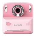 Porodo Lifestyle Kids Print Camera with 320 x 240 Screen Resolution, Type-C Charging Port & 2.4" Wide Screen - Pink 