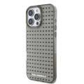 Karl Lagerfeld IML Transparent Hard Case with Allover Studs for iPhone 16 Pro Max, Printed Logo Design - Clear Black 