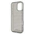 Karl Lagerfeld IML Transparent Hard Case with Allover Studs for iPhone 16 Pro Max, Printed Logo Design - Clear Black 