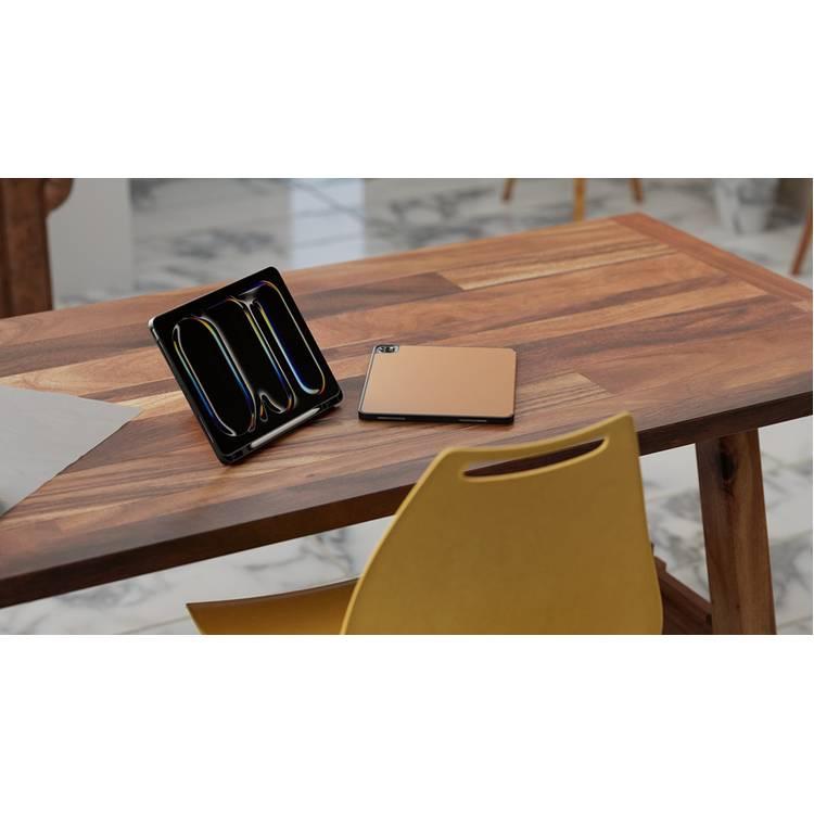 Levelo Elegante Hybrid Leather Magnetic Case for iPad Pro 13", Lightweight Design, Easy Snap-On - Brown