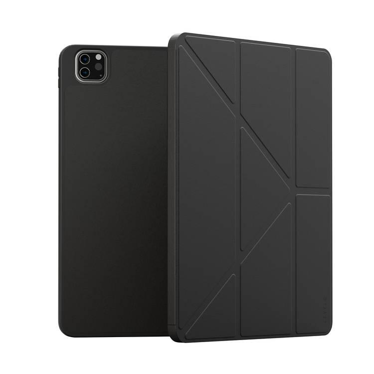 Levelo Elegante Hybrid Leather Magnetic Case for iPad Pro 11", Lightweight Design, Easy Snap-On - Black 