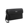 Green Lion Mara Clutch Bag, Water Resistant PU leather, Fit for Accessories, Delicate Texture - Black