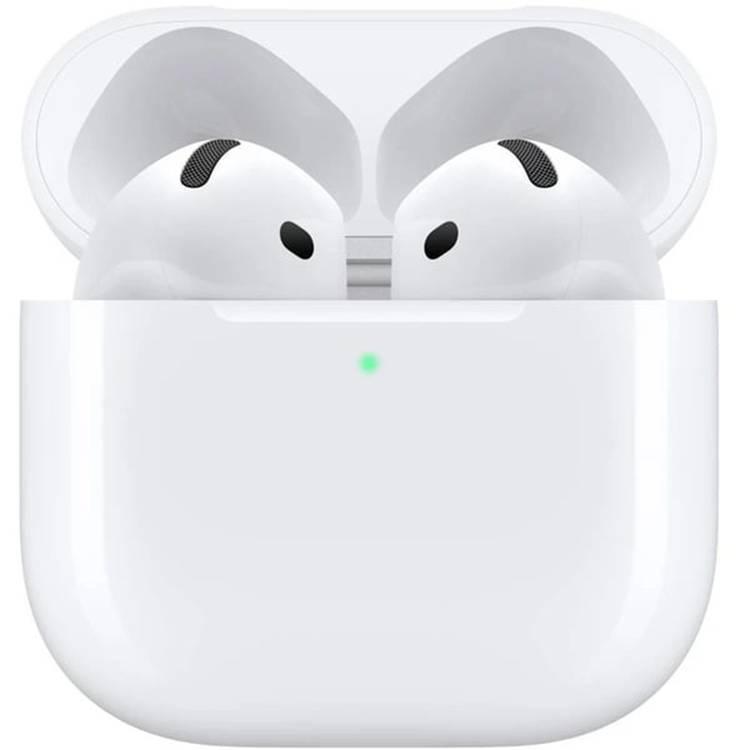 سماعات أذن لاسلكية حقيقية من Apple AirPods 4 مع خاصية إلغاء الضوضاء وتصميم خفيف الوزن وبلوتوث الإصدار 5.3 ومقاومة للغبار والعرق والماء - أبيض