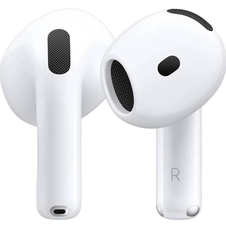 Apple AirPods 4 True Wireless Earphones with Noise Cancellation, Lightweight Design, Bluetooth Version 5.3, Dust, Sweat, and Water Resistant - White