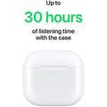 Apple AirPods 4 True Wireless Earphones with Noise Cancellation, Lightweight Design, Bluetooth Version 5.3, Dust, Sweat, and Water Resistant - White