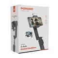 Porodo 2-Axis Gimbal Stablizer, Light Modes, FPV Mode, Anti-Shake - Black