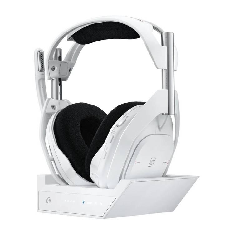 Logitech G Astro A50 X Gaming Headphone with 24 Hours Battery Life, LIGHTSPEED Broadcast-Quality Microphone, Switching Between PLAYSYNC 3 system - White