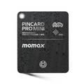 جهاز تتبع Momax Pincard Mini FindMy GPS مع شحن لاسلكي وبلوتوث 5.1 وتصنيف IP68 المقاوم للماء وسعة بطارية 100 مللي أمبير - أسود