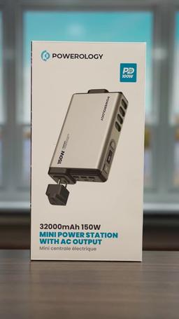  Powerology Mini Power Station with AC Output 150W 32000mAh PD 100W - Gray