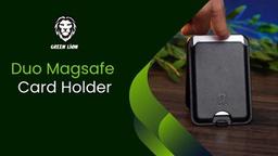 Green Lion Duo Magsafe Card Holder - Black