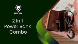 Green Lion 2 In 1 Power Bank Combo - Black