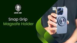 Green Lion Snap Grip Magsafe Holder - Black