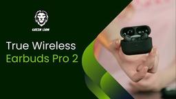 Green Lion True Wireless Earbuds Pro 2 - أسود