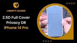 Liberty Guard 2.5D غطاء كامل للخصوصية DR iPhone 14 Pro - أسود