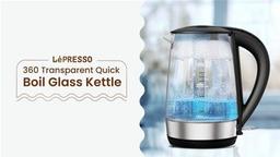 LePresso 360 Transparent Quick-Boil Glass Kettle