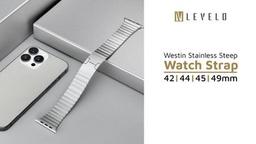 Levelo Westin Stainless Steep Watch Strap 42/44/45/49mm  - Silver