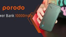 Porodo Blue 10000mAh Power Bank - Black