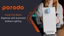 Porodo Lifestyle Instant Hot Water Dispenser with Automatic Ambient Lighting - White