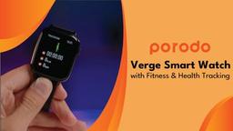 Porodo Verge Smart Watch Fitness & Health Tracking - Black - 49mm Display