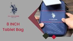 USPA Tablet 8" Bag Textured Pattern - Navy