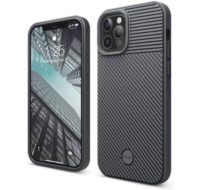 Elago TPU Cushion Case Compatible for iPhone 12/12 Pro (6.1") - Dark Grey