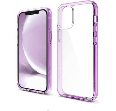 Elago Hybrid Case Compatible for iPhone 12/12 Pro (6.1"), Shock Absorbing Case Suitable Wireless Charging, Screen & Camera Protection - Lavender