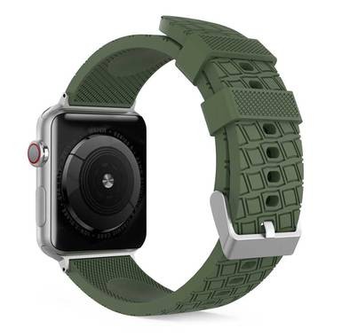 AhaStyle Tire Texture Premium Silicone Watch Band Compatible for Apple Watch 40mm, Fit & Comfortable Replacement Wrist Band, Adjustable Straps - Pine Green