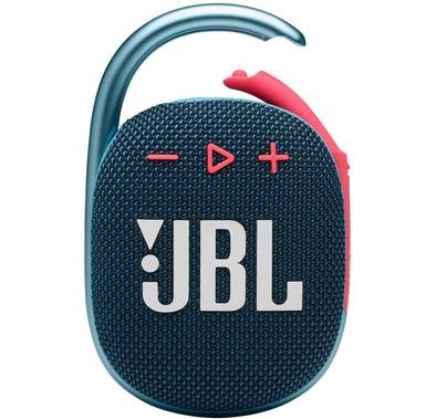 JBL Clip 4 Ultra-Portable Wireless Bluetooth Speaker  - Blue / Pink 