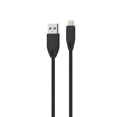  Powerology Braided USB-A to Lightning Cable - 1.2 meter / 4 feet - Black - 1.2M