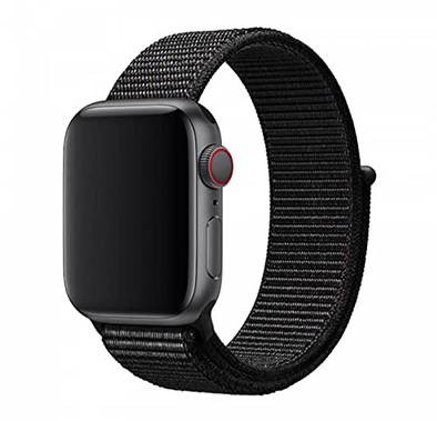 Devia Watch Strap Deluxe Series Sport3 Band, Smooth Replacement Wrist Band Strap Compatible For Apple Watch 38/40mm - Black