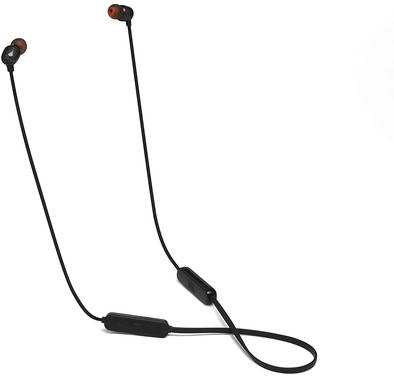 JBL T115BT Wireless In-Ear Headphones, Pure Bass Sound, 8 Hours Battery with Quickly Charge, Multi-point Connectivity, 3 Button Remote with Microphone - Black