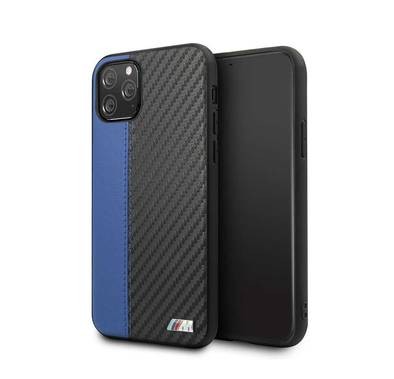 CG Mobile BMW PU Leather Carbon Strip Hard Case Compatible For iPhone 11 Pro (5.8") Officially Licensed, Shock