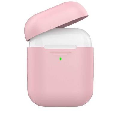 AhaStyle Premium Silicone Case Compatible for AirPods 1/2 Generation, Scratch Resistant, Drop Resistant, Dustproof and Absorbing Protective Cover - Pink