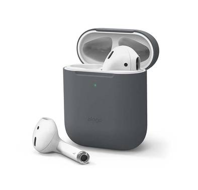 Elago Basic Skinny Case Compatible for Apple AirPods 1&2 Generation, Upgraded Premium Silicone, Front LED Visible, Scratch Resistant, Drop Resistant, Dustproof and Absorbing