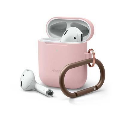 Elago Skinny Hang Case Cover Compatible for Apple AirPods 1&2 Generation, Upgraded Premium Silicone, Front LED Visible, Scratch Resistant, Drop Resistant, Protective Cover