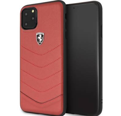 CG Mobile Ferrari Heritage Quilted Leather Hard Case iPhone 11 Pro Max (6.5") Officially Licensed, Shock Resistant, Scratches Resistant, Easy Access to All Ports