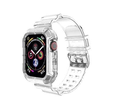 Green Lion Ultra Transparent Compatible with Apple Watch Band 42mm/44mm, Soft TPU iWatch Band Strap Case for Apple Watch Series 4&5, Clear