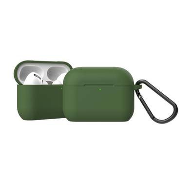 Green Lion Berlin Series Silicone Case with Anti-Lost Ring, Scratch Resistant, Shock Absorption & Drop Protection Cover Compatible for AirPods Pro - Green