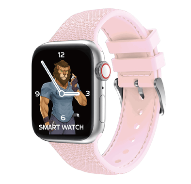 Green Lion Elite Silicone with Style Strap, Fit & Comfortable Replacement Wrist Band, Adjustable Straps Compatible for Apple Watch 40/38mm - Pink