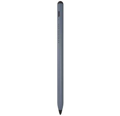 Powerology 2 in 1 Smart Pencil, 2mm Pen Tip, 2018 and Above iPad Compatible, Universal and Palm Rejection Mode, 1h Charging Time, 8h Working Time - Gray