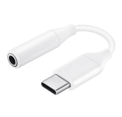 Samsung USB-C Headset Jack Adapter, Ultra High Quality Audio, USB-C to 3.5mm Headphone Jack Adapter Compatible for Galaxy Note 10 / 10+ & Other Devices - White