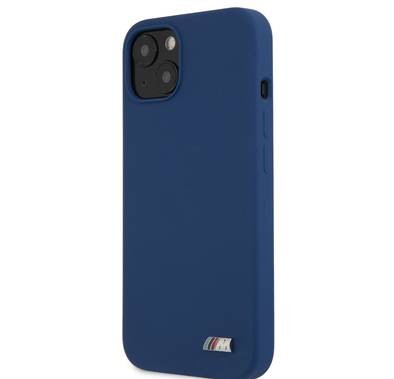 CG MOBILE BMW Liquid Silicone Hard Metal Logo Compatible for iPhone 13 (6.1") Shock & Scratches Resistant, Easy Access to All Ports (Cameras, Buttons & Speakers) - Blue