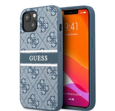 CG MOBILE Guess 4G PU Leather Case with Printed Stripe Compatible for iPhone 13 (6.1") Anti-Scratch, Easy Access to All Ports, Shock Absorption