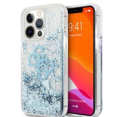 CG MOBILE Guess Liquid Glitter Case with 4G Electroplated Logo Compatible for iPhone 13 Pro Max (6.7") Anti-Scratch, Easy Access to All Ports, Shock Absorption & Drop Protective Back Cover Suitable with Wireless Charging Officially Licensed -