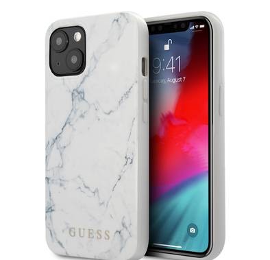 CG MOBILE Guess PC/TPU Elegant Marble Design Case Compatible for iPhone 13 Pro Max (6.7") Anti-Scratch, Easy Access to All Ports, Shock Absorption & Drop Protection Back Cover Suitable with Wireless Charging Officially Licensed