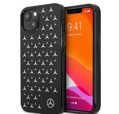 CG MOBILE Mercedes Benz PC/TPU Case with Electroplated Stars Pattern Compatible for iPhone 13 Pro Max (6.7") Anti-Scratch, Easy Access to All Ports, Drop Protection & Shock Absorption Back Cover Suitable with Wireless Charging Officially Licensed