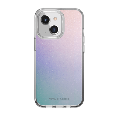 Viva Madrid Ombre Hybrid Anti-Shock TPU/PC Air Pockets Case with Embedded Silver Glitters  Compatible for iPhone 13 Pro Max (6.7") Scratch Resistant, 360º Full Protection, Easy Access to All Ports, 3ft. Shockproof Back Cover